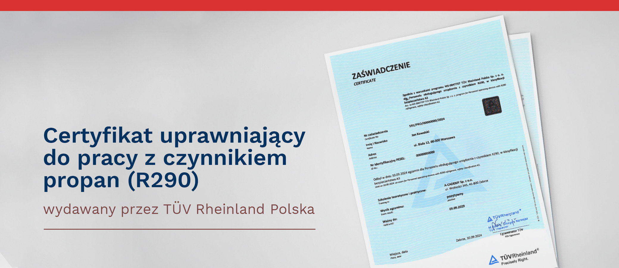 Uprawnienia Propan R290